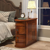 Narrow 2 Drawer End Table
