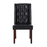 Sophisticated Tufted Dining Chair With High Back Design
