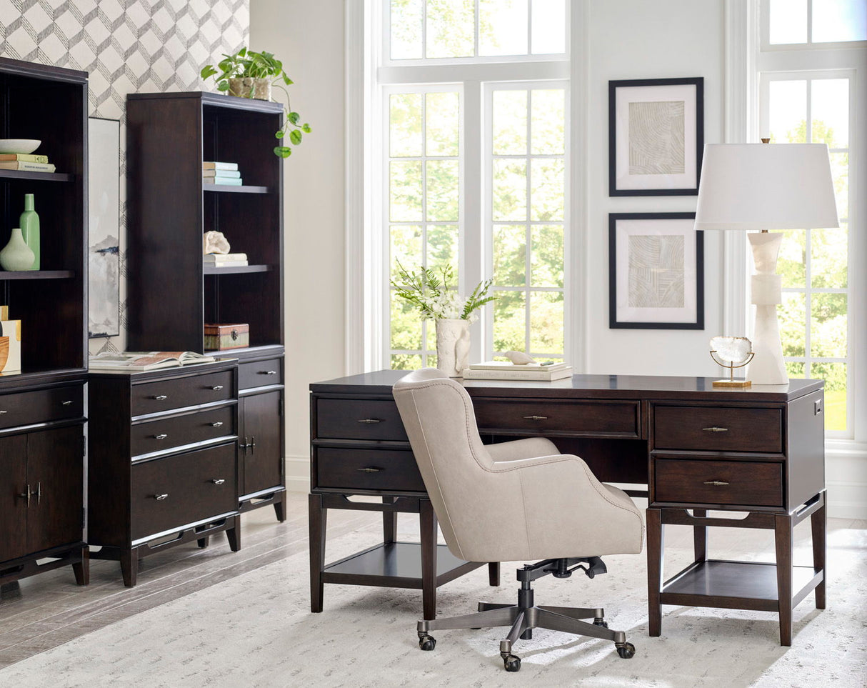 64" Half Pedestal Desk