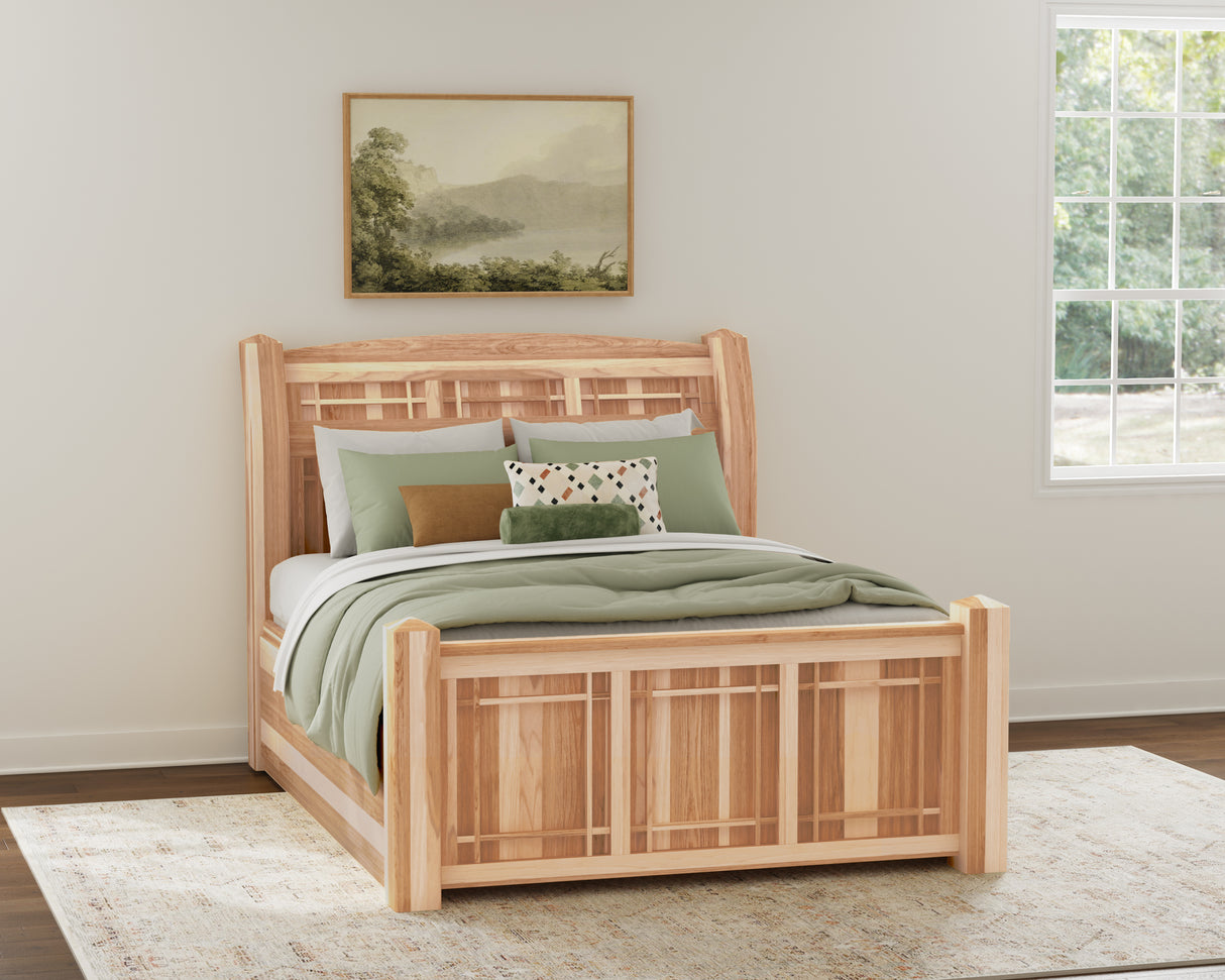 Amish Highlands Arch Panel Bed with Storage