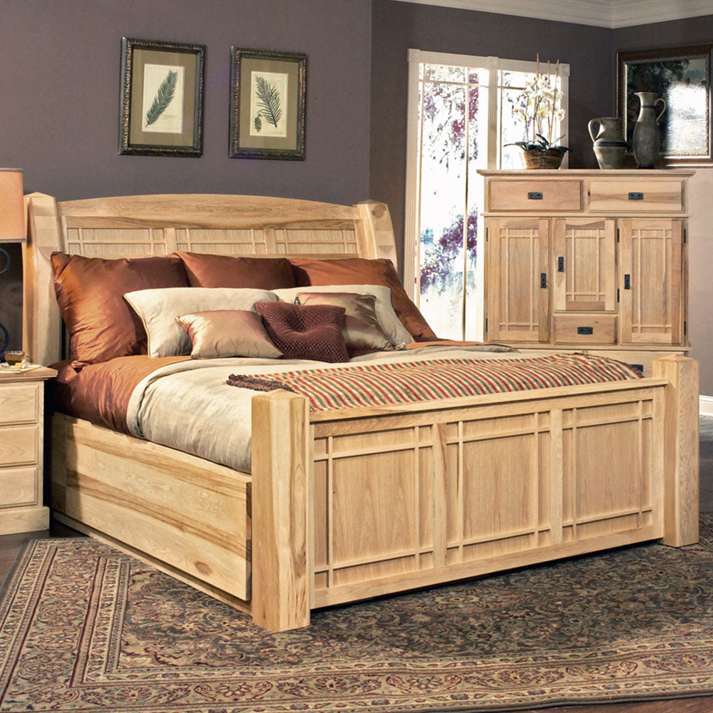 Amish Highlands Arch Panel Bed with Storage