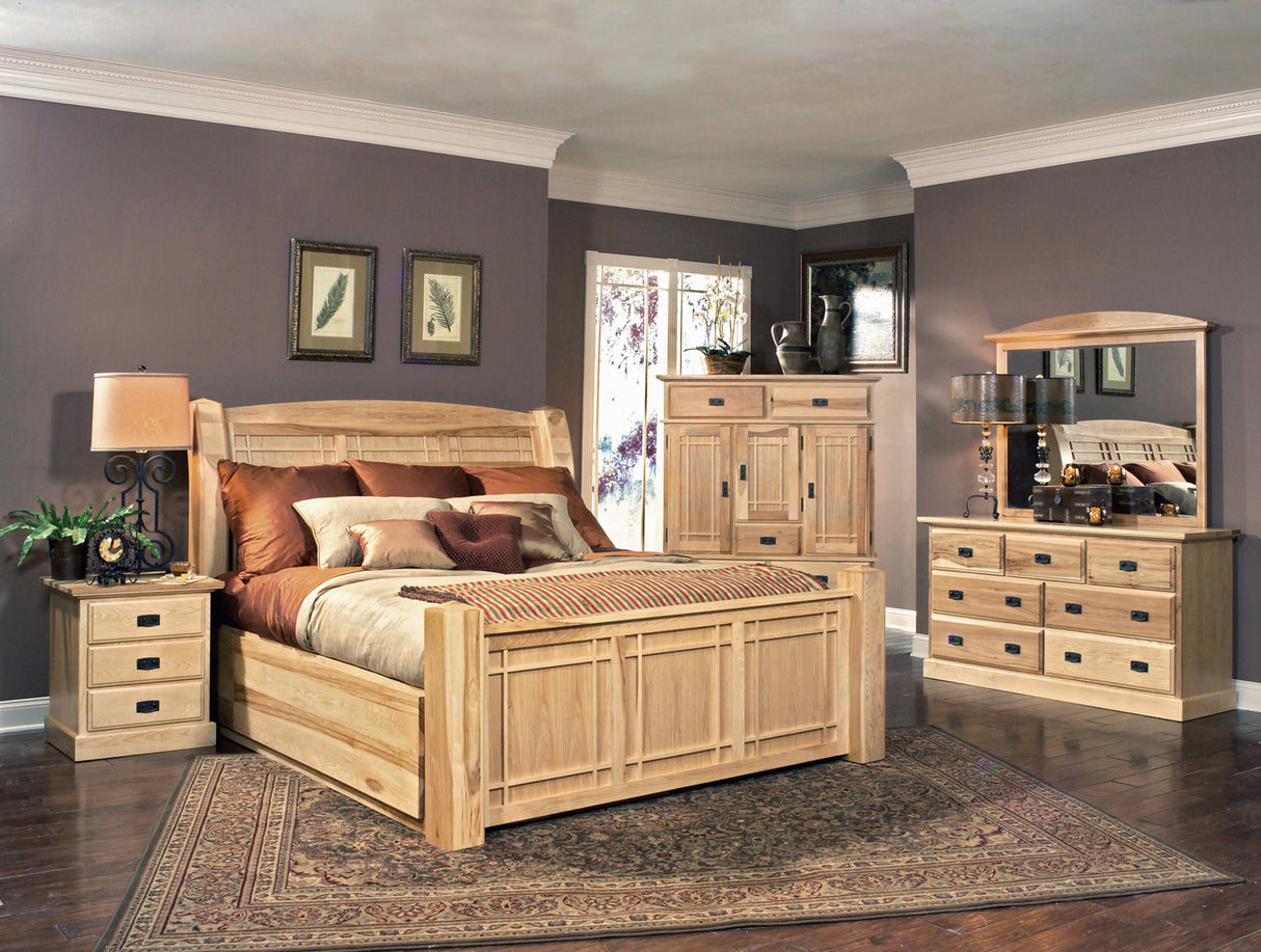 Amish Highlands Arch Panel Bed with Storage