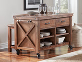 Anacortes Dining Kitchen Island With Wood Top