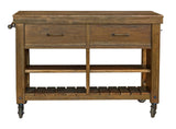 Anacortes Dining Kitchen Island With Wood Top