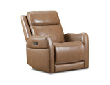 Garland - Leather Power Swivel Glider Recliner with Adjustable Headrest and Zero Gravity