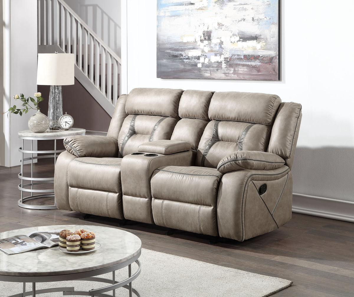 Tyson - Reclining Glider Console - Gray