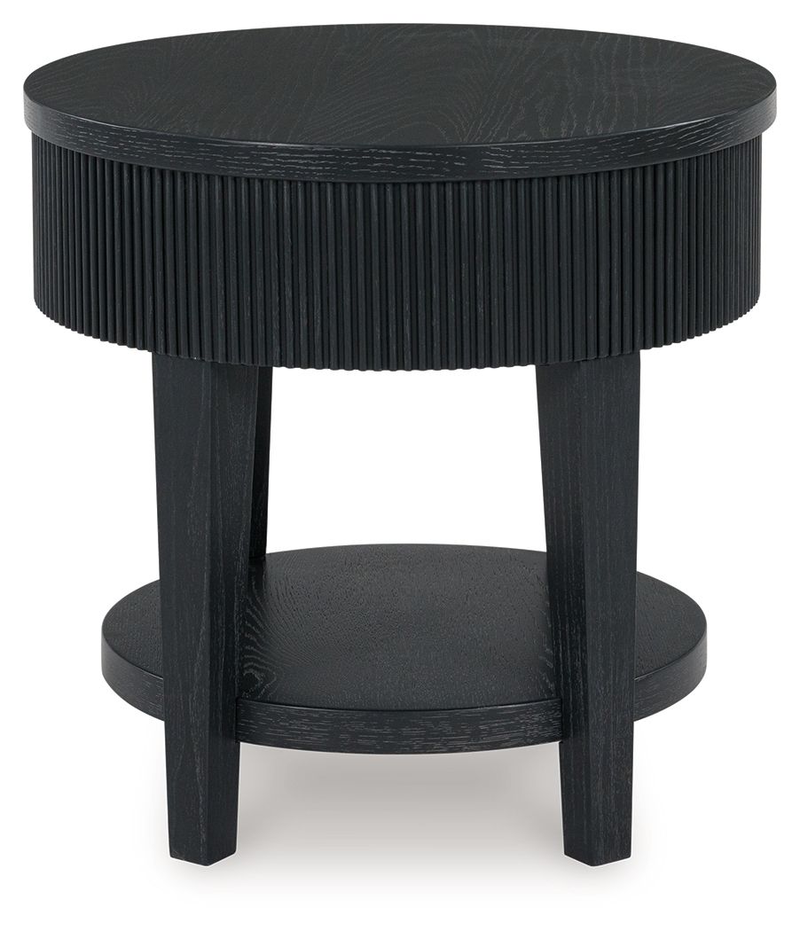 Marstream - Black - Round End Table