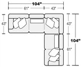 Titan - Sectional With Comfort Coil Seating And Accent Pillows