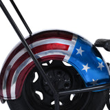 Glory Days - Roadie Vintage Motorcycle Bar Table - Vintage Red, White, And Blue