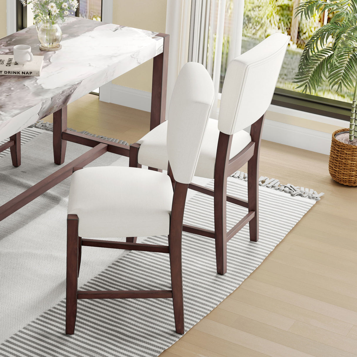 Mid Century Modern Bar Stools, Upholstered Counter Chairs