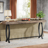 Console Table With Fish Tail Legs Extra Long - Brown