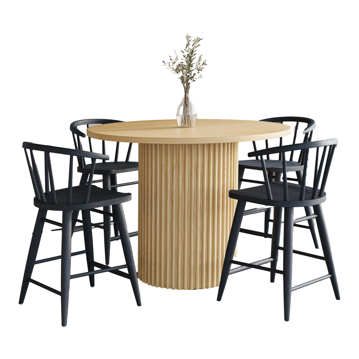 Auden - 5 Piece Counter Height Dining Set - Black