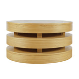 Brix Round Cocktail Table w/Casters - Espresso
