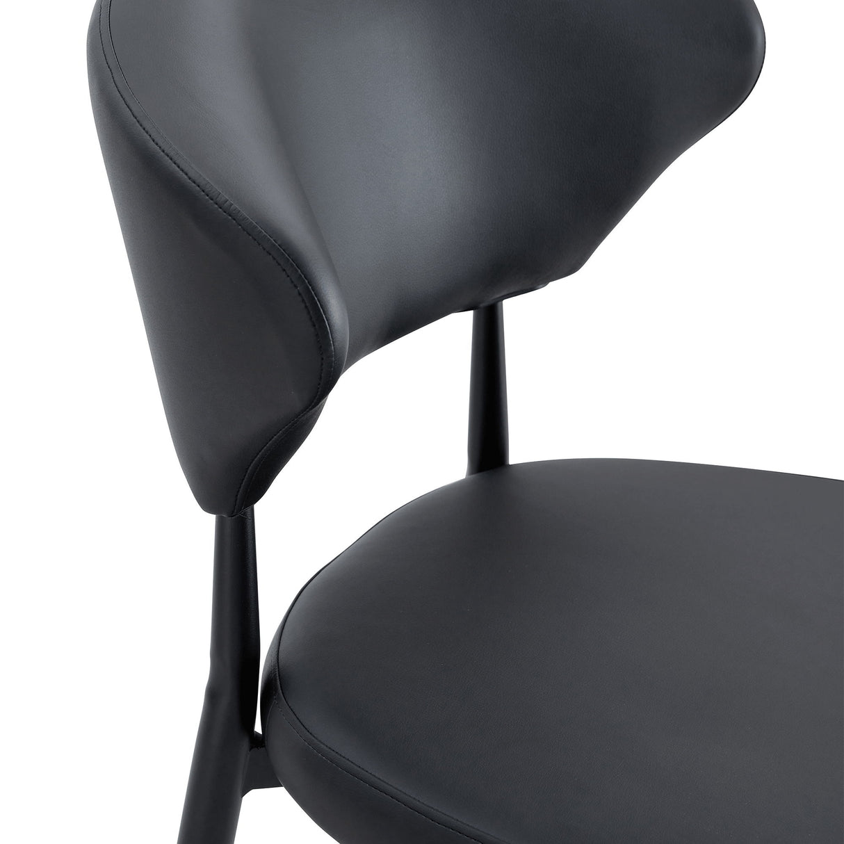 Minimalist Ergonomic Dining Chair With Curved Backres (Set of 4)