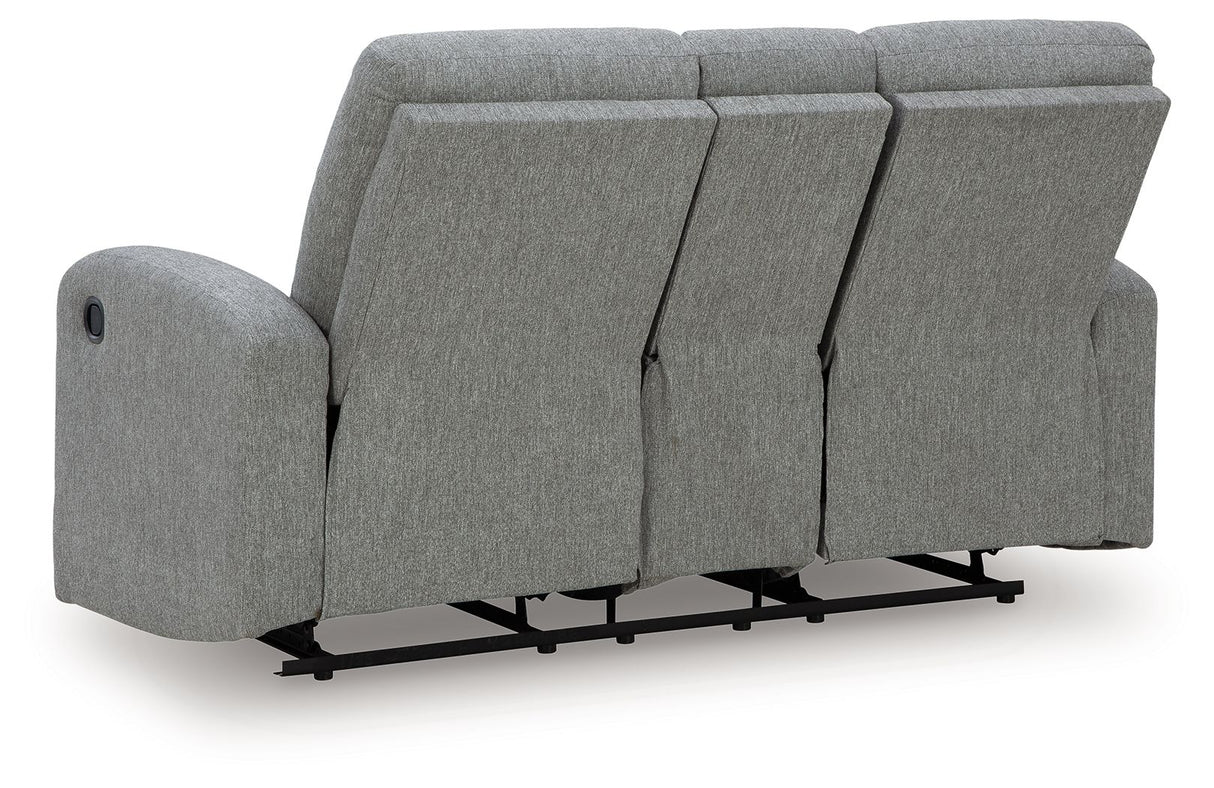 Gauntlet - Sterling - Double Recline Loveseat With Console
