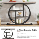 Console Table With 4 Tier Design For Living Hallway