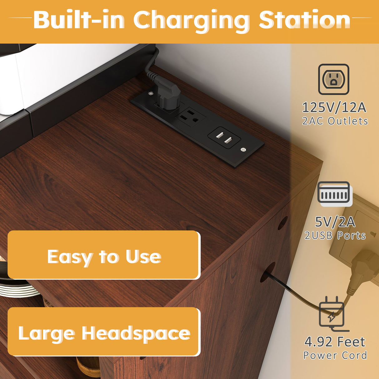 Multifunctional Folding Dining Table With Wall-Mounted Sideboard & Storage