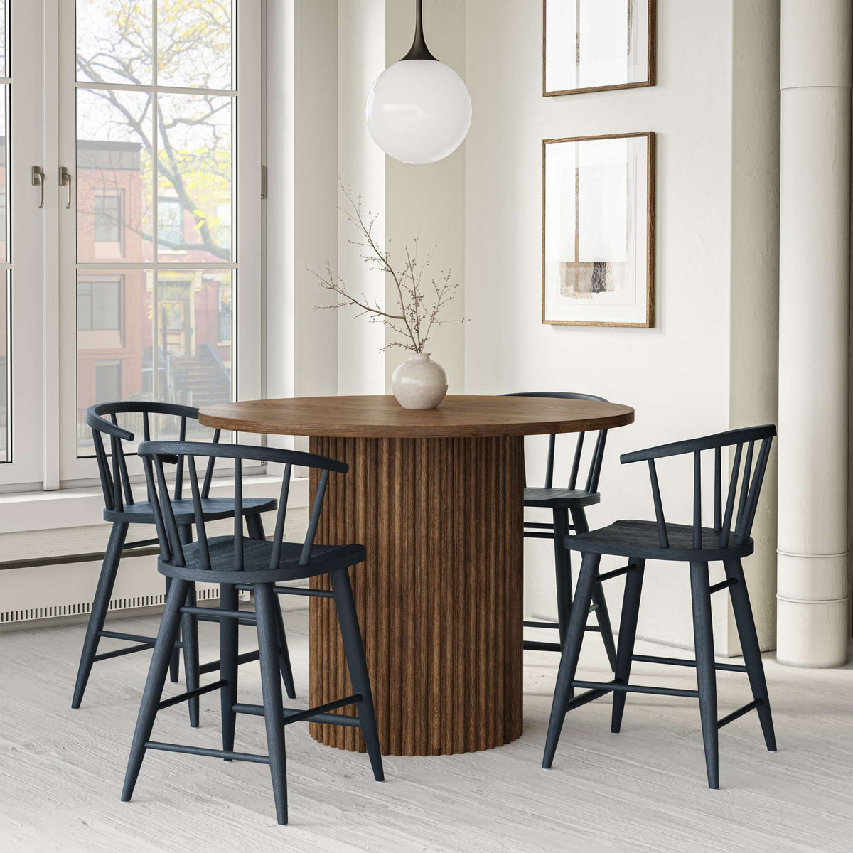 Auden - 5 Piece Counter Height Dining Set - Black