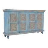 Marchand - 71" Accent Cabinet - Antique Blue