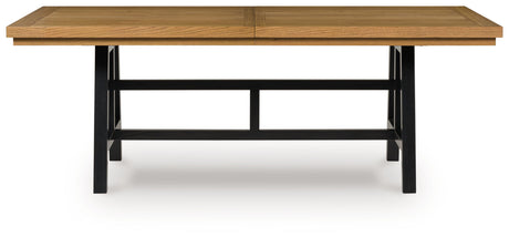 Galliden - Black / Brown - Rectangular Dining Room Extension Table
