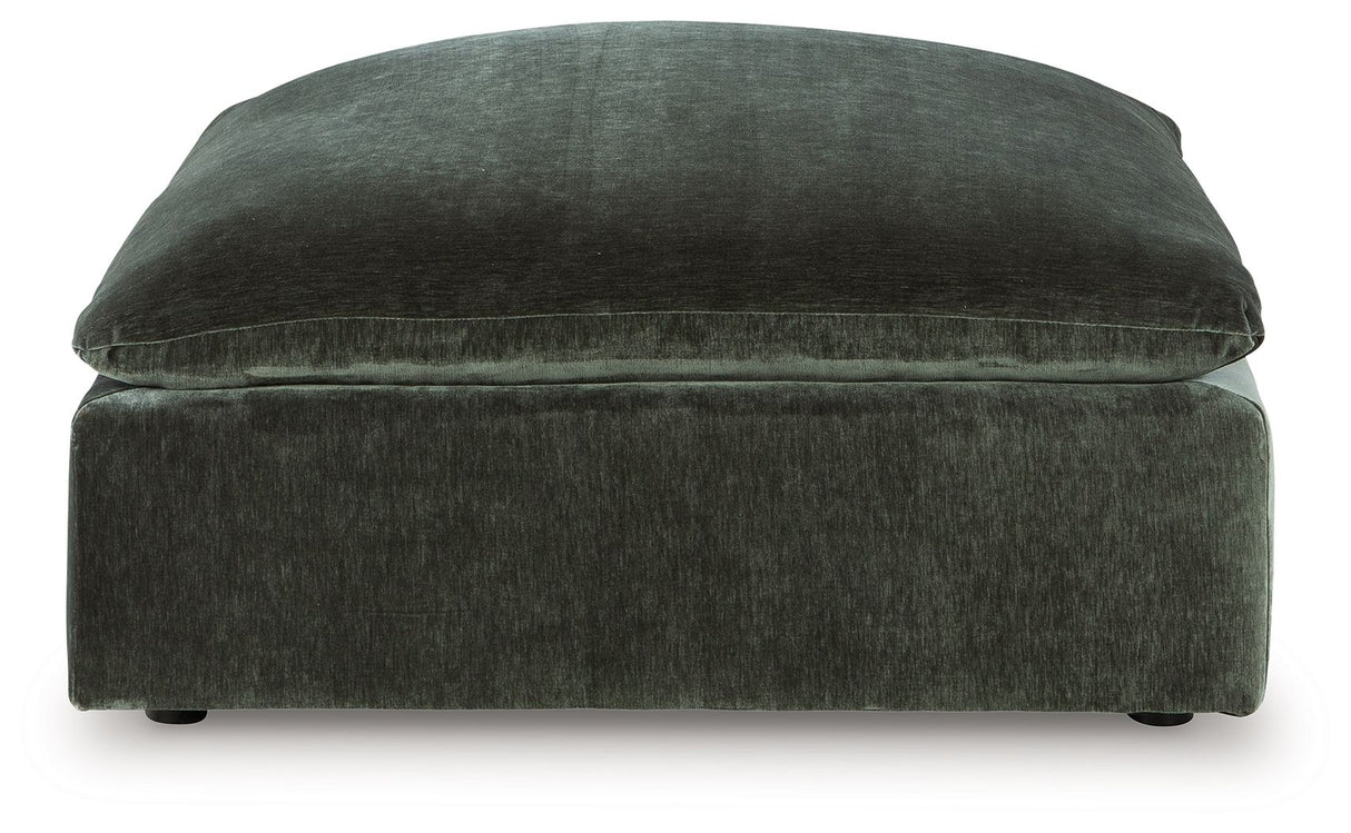 Carriage View - Jade - Oversized Accent Ottoman