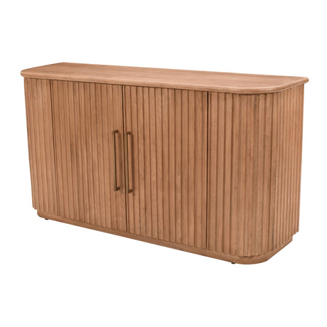 Breck - Curved Accent Cabinet - Brown
