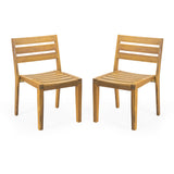 Outdoor Dining Side Chair (Set of 2) - Teak Finish