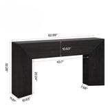 Extra Long Console Table Table Behind Couch For Hallway & Living - Black
