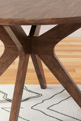 Lyncott - Round Dining Room Table - Brown