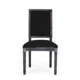 French Country Style Dining Chair With Upholstered Seating And Fluted Legs