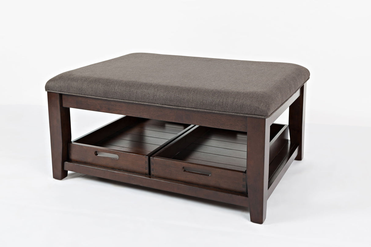 Twin Cities - Ottoman Coffee Table - Brown