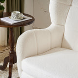 Accent Chair With Birch Wood Legs - White