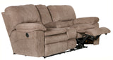 Reyes - Power Lay Flat Reclining Console Loveseat With Storage & Cupholders