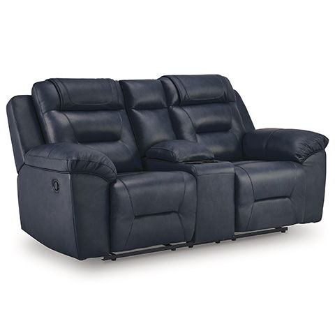 Heritage DBL Rec Loveseat w/Console Leather