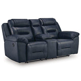 Heritage DBL Rec Loveseat w/Console Leather