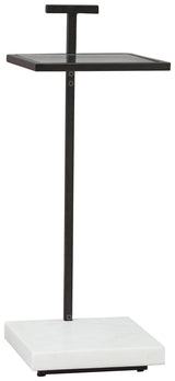 Mannill - Accent Table - Black / White