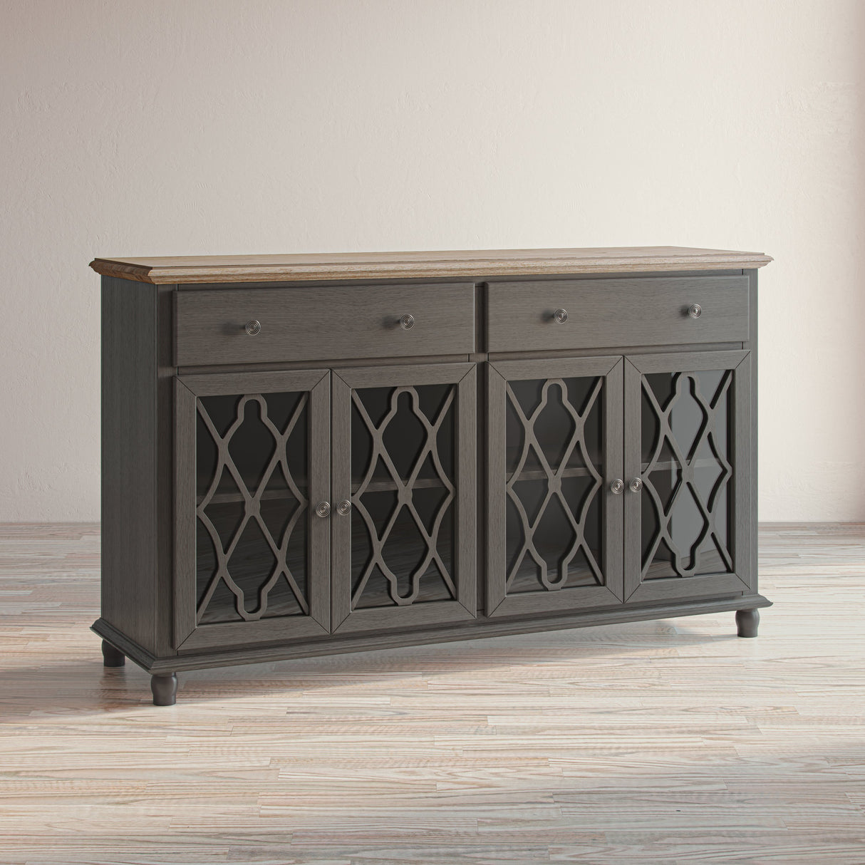 Aurora Hills 4 Door Accent Cabinet