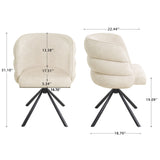 270 Degree Swivel Upholstered Desk Chairs (Set of 2)