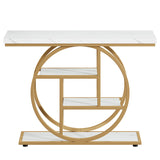Console Table With 4 Tier Design For Living Hallway