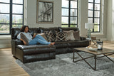 Como - 3 Piece Italian Leather Match Reclining Sofa