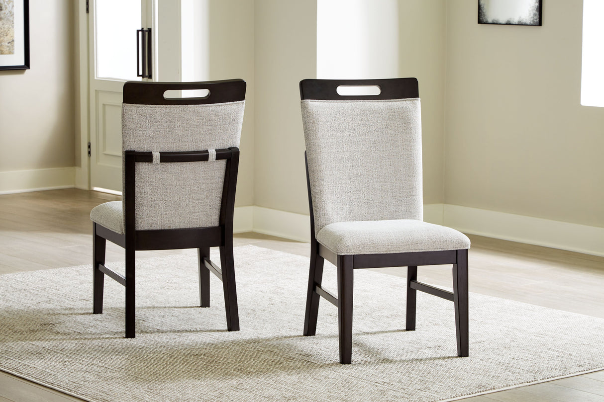 Neymorton - Dark Grayish Brown - 7 Pc. - Rectangular Extension Table, 6 Side Chairs