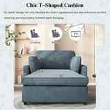 Oversized Accent Chair Comfortable Armrest Cushions, Versatile Neutral Style, Elegant Design, Durable Frame