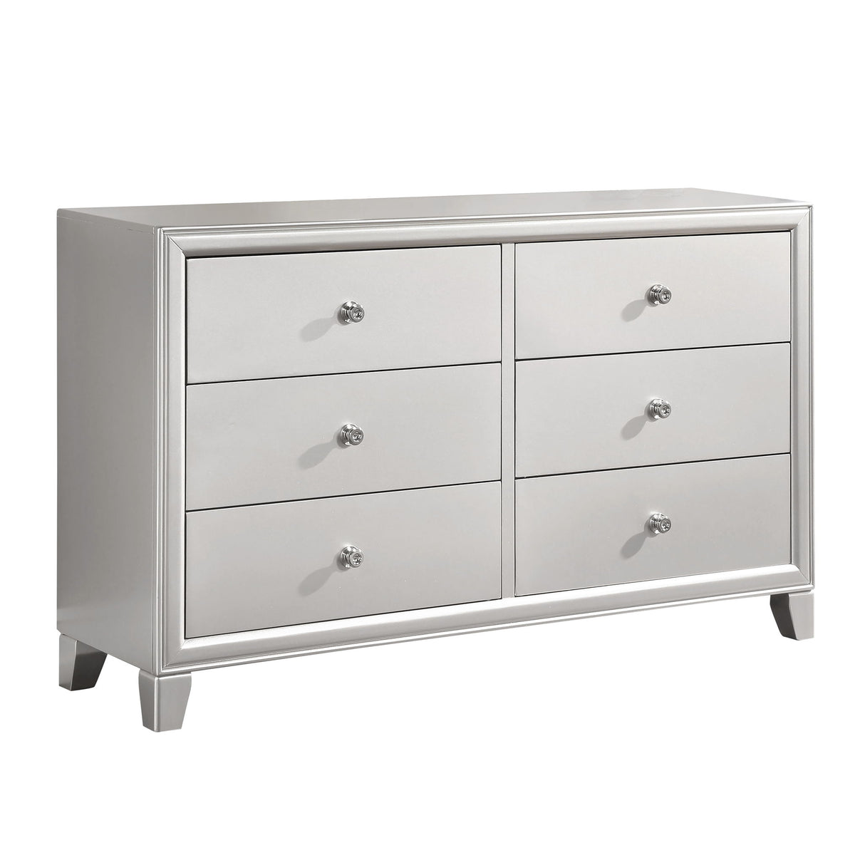 Omni - 6 Piece King Bedroom Set - Pearl Silver