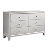 Omni - 6 Piece King Bedroom Set - Pearl Silver