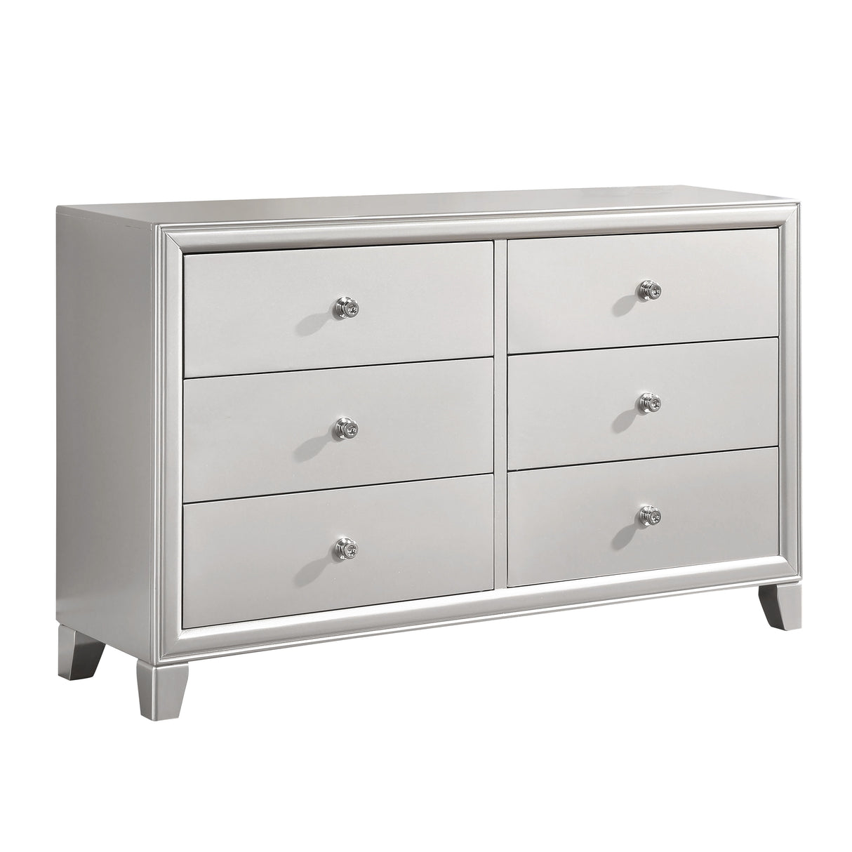 Omni - 5 Piece King Bedroom Set - Pearl Silver