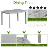 Dining Table Set, Table With A Rectangular Table And Upholstered Chairs