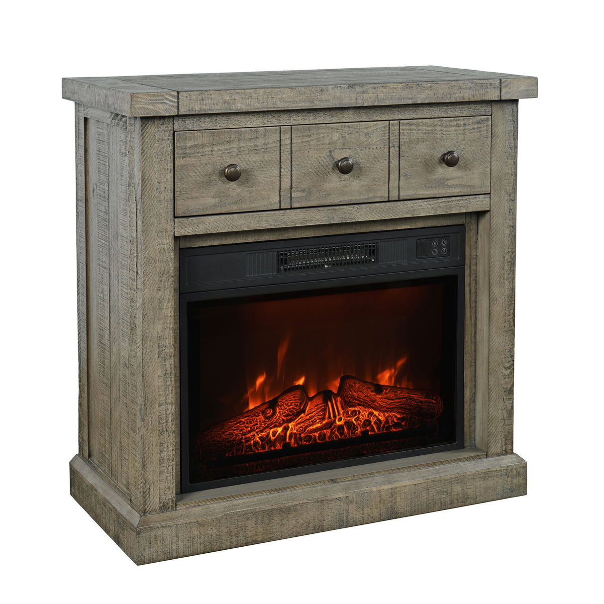 Telluride - Electric Fireplace Media Console - Driftwood Gray