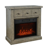 Telluride - Electric Fireplace Media Console - Driftwood Gray