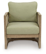 Serena Shores - Beige / Green - Lounge Chair With Cushion (Set of 2)