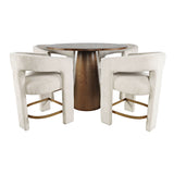 Gwen - 5 Piece Counter Dining Set - Dark Brown Table